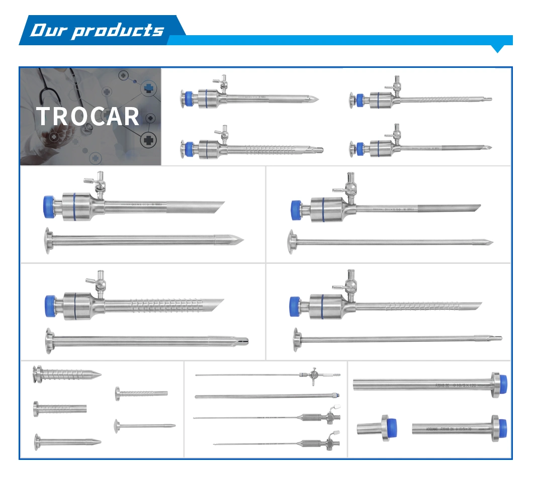 High Quality Reusable Surgical Instruments Laparoscopic Trocars for Endoscopy Surgery Set 5mm and 10mm